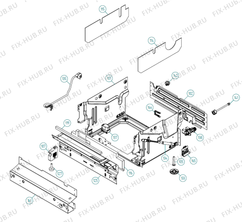 Взрыв-схема посудомоечной машины Atag VW6055PT XL NL   -VW6055PTUU-A01 (341706, DW70.3) - Схема узла 02