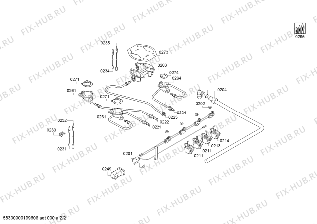 Схема №1 PGH6B2B90R VS 60F 3G + W CI BO с изображением Трубка горелки для плиты (духовки) Bosch 11019057