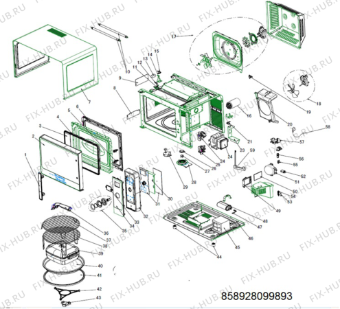 Схема №1 MW 80 SL с изображением Клавиша для микроволновки Whirlpool 482000018205