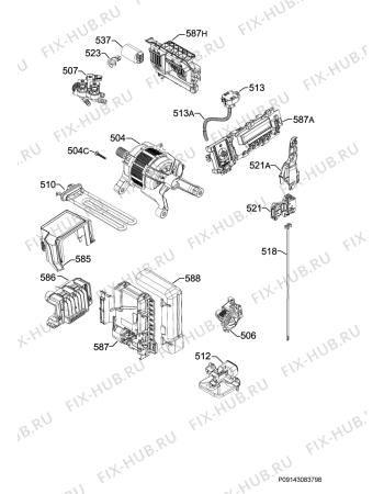 Схема №6 L76680WD с изображением Блок управления для стиралки Aeg 973914603606000