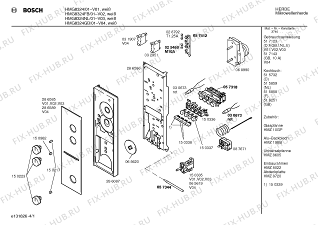 Схема №1 HMG8324GB с изображением Инструкция по эксплуатации для микроволновой печи Bosch 00517143