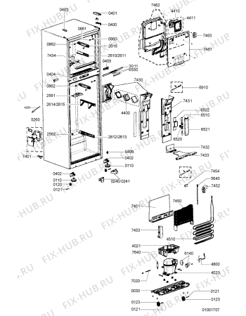 Схема №1 KDNA 4300 IN с изображением Рукоятка для холодильника Whirlpool 481249818727