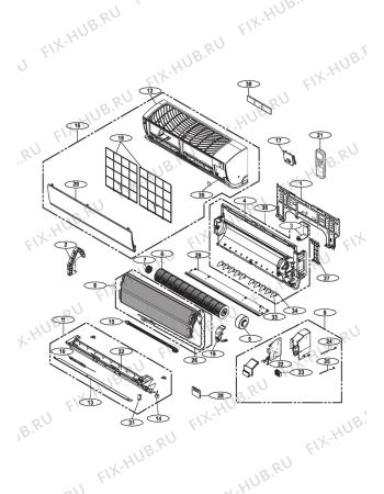 Взрыв-схема кондиционера Beko BK 130 INVH (8978863200) - EV