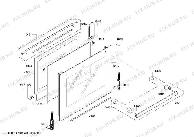 Взрыв-схема плиты (духовки) Bosch HBA63A263F - Схема узла 04