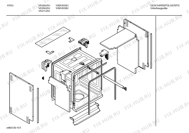 Взрыв-схема посудомоечной машины Atag SGIATA5 VWA3935U - Схема узла 03