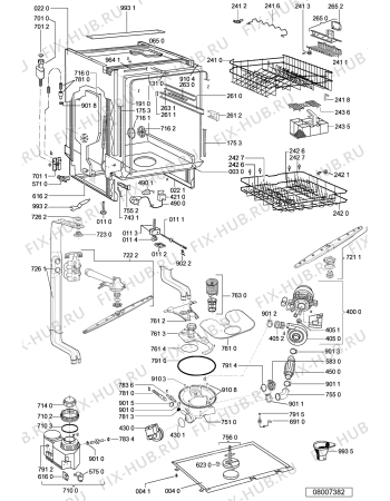 Схема №1 GSIK 6415 IN -n.prod с изображением Обшивка для электропосудомоечной машины Whirlpool 480140100426