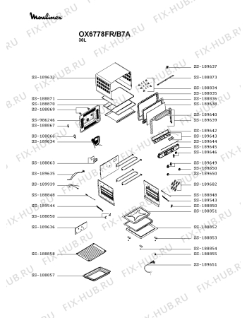 Схема №1 OX177230/B7A с изображением Всякое для духового шкафа Moulinex SS-189543