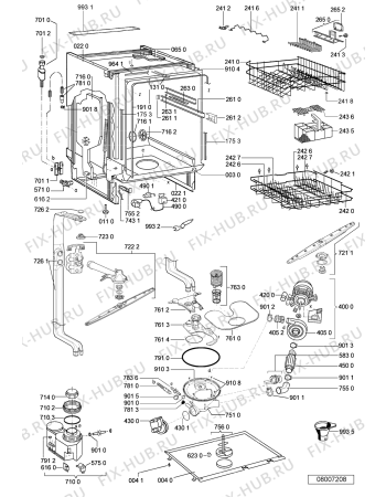 Схема №2 GSXA 7522 с изображением Модуль (плата) управления для посудомойки Whirlpool 481221838752