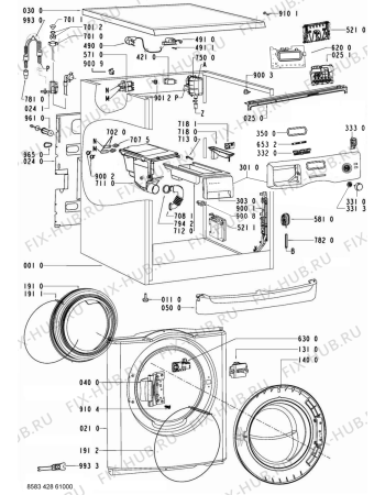 Схема №2 WAEco 8766 с изображением Декоративная панель для стиральной машины Whirlpool 480111103383