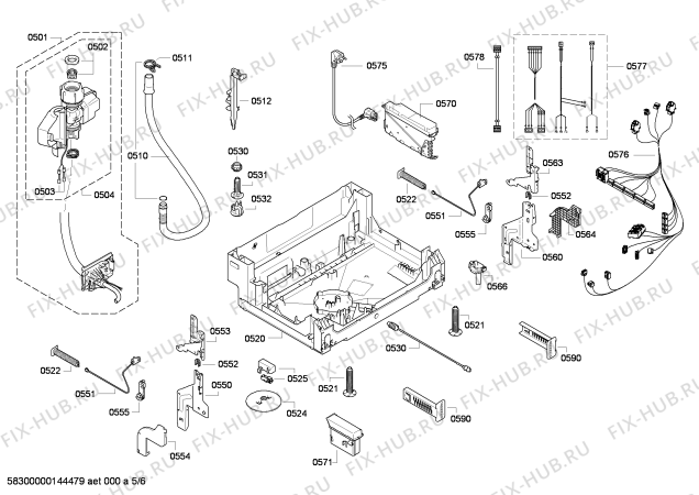 Взрыв-схема посудомоечной машины Siemens SN66T092EU - Схема узла 05