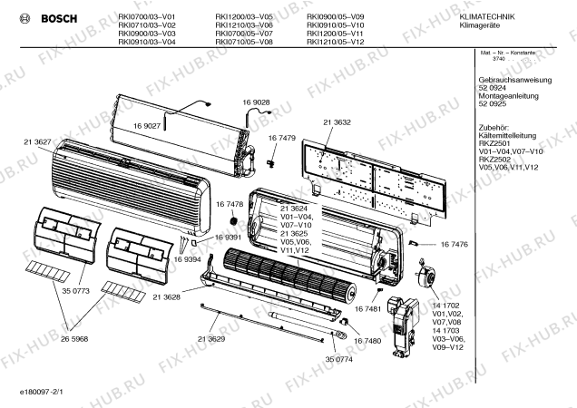 Схема №1 3XS230BI с изображением Модуль управления для кондиционера Bosch 00263986