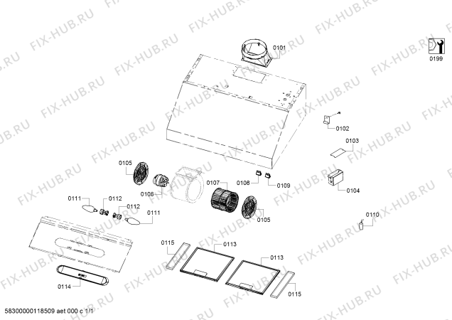 Схема №1 DPH36352UC с изображением Соединительный элемент для вентиляции Bosch 00661026