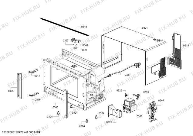 Схема №1 C17WR00N0B с изображением Модуль управления для духового шкафа Bosch 00772326