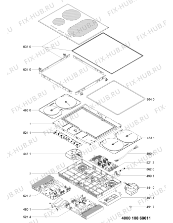 Схема №1 IKIU 641 FF с изображением Всякое для электропечи Whirlpool 481010868619