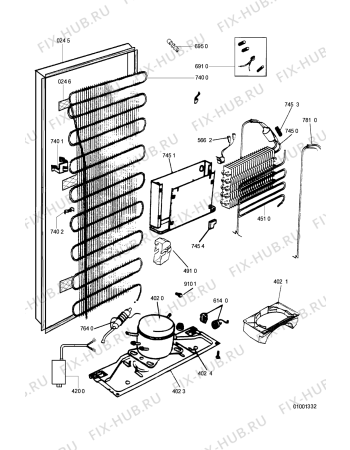 Схема №2 ARG 773 с изображением Уплотнитель (прокладка) для холодильника Whirlpool 481246818256