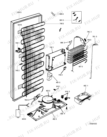 Схема №2 ARG 774(WBM 482) с изображением Рефлектор для холодильника Whirlpool 481245310066