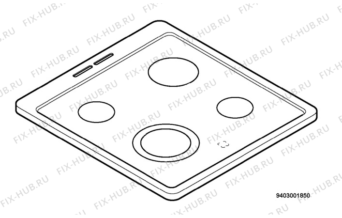 Взрыв-схема плиты (духовки) Electrolux EKC601301W - Схема узла Hob 271