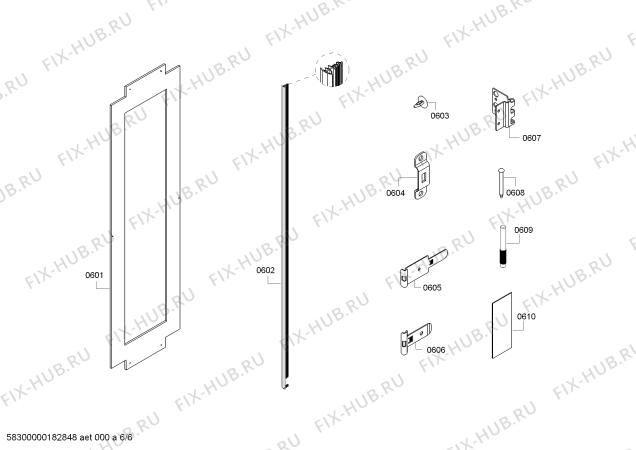 Схема №3 RF411701 с изображением Пенопласт для холодильной камеры Bosch 10003973