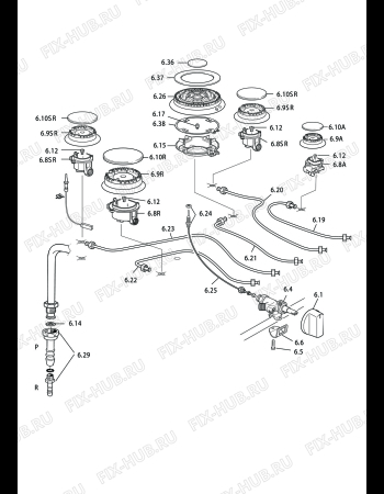 Схема №3 YGX 965 B с изображением Электросопротивление для плиты (духовки) DELONGHI 027105