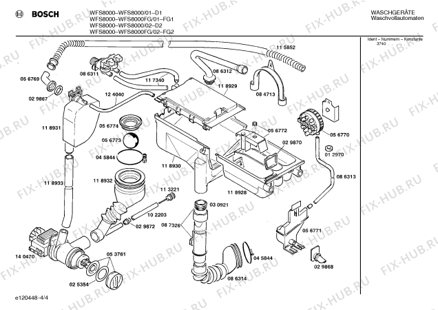 Взрыв-схема стиральной машины Bosch WFS8000FG WFS8000 - Схема узла 04