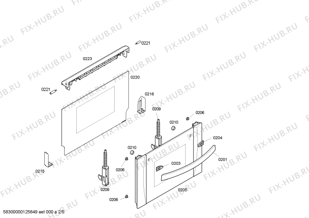 Взрыв-схема плиты (духовки) Pitsos P1HEB79051 Horno pitsos.poliv.inox.multif.3d ec3 er - Схема узла 02