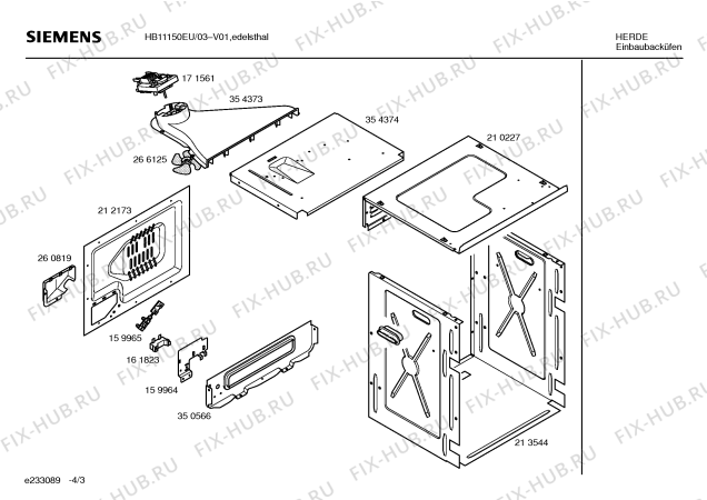 Схема №1 HB11150EU с изображением Инструкция по эксплуатации для плиты (духовки) Siemens 00522048