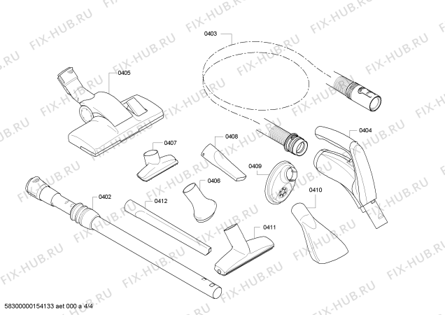 Схема №3 VSZ61223 SIEMENS Z6.0 parquet с изображением Крышка для электропылесоса Siemens 00700417