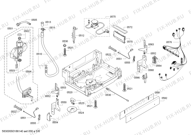 Схема №2 JDB9600CWS с изображением Винт для электропосудомоечной машины Bosch 00632891