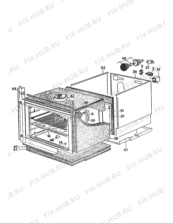 Взрыв-схема плиты (духовки) Electrolux CO1385P1 - Схема узла Internal panels