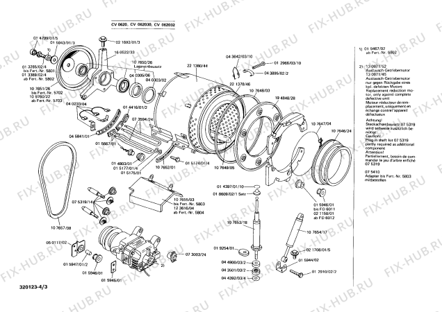 Схема №3 CV062132 CV621 с изображением Барабан для стиралки Bosch 00221378
