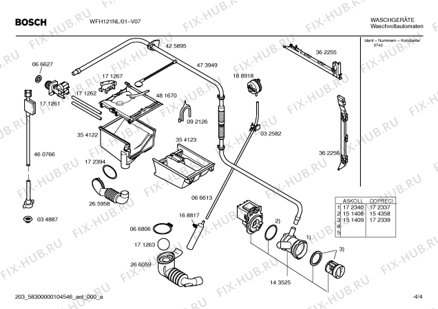 Схема №3 WFH121NL Exclusiv WFH121 с изображением Панель управления для стиральной машины Bosch 00440223