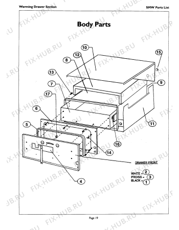 Схема №12 SMW272S с изображением Выдвижной ящик для духового шкафа Bosch 00486310