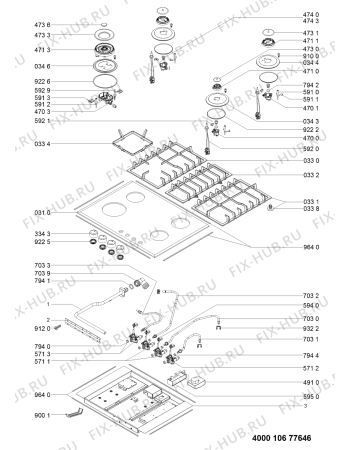 Схема №1 KHGL7510B1 (F091738) с изображением Инструкция по эксплуатации для электропечи Indesit C00351216