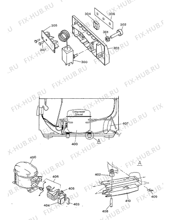 Взрыв-схема холодильника Zanussi ZA330D - Схема узла Cooling system 017