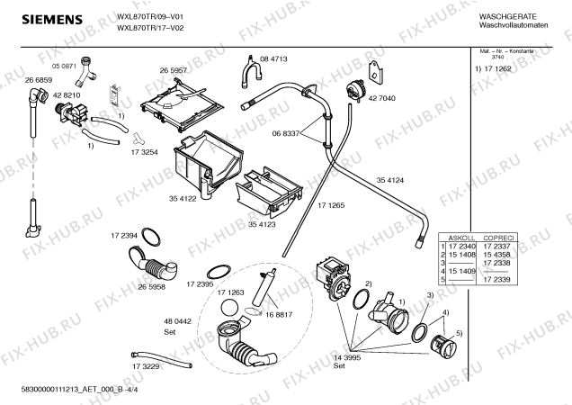 Схема №2 WXL870TR с изображением Инструкция по эксплуатации для стиральной машины Siemens 00691774