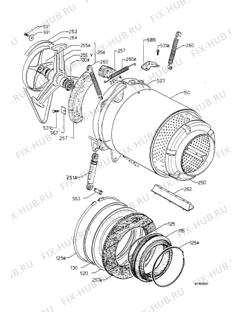 Взрыв-схема стиральной машины Electrolux EW1144F - Схема узла Tub