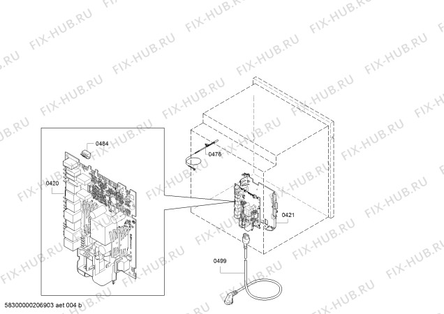 Взрыв-схема плиты (духовки) Siemens HB358GZS0W - Схема узла 04