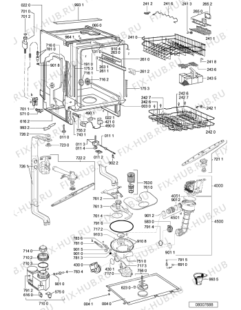 Взрыв-схема посудомоечной машины Bauknecht GSIK 6512/1 IN - Схема узла