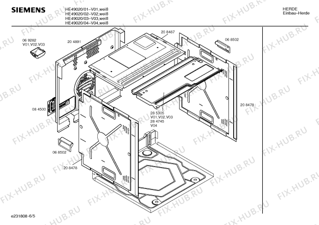 Схема №3 HE49020 с изображением Панель для электропечи Siemens 00286085