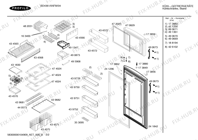 Схема №2 BD4361ANFM с изображением Адаптер для холодильной камеры Bosch 00494936