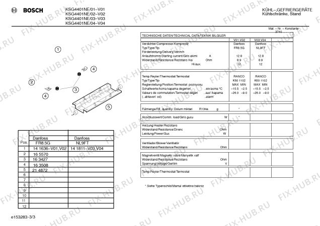 Взрыв-схема холодильника Bosch KSG4401NE - Схема узла 03