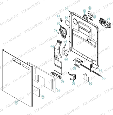 Взрыв-схема посудомоечной машины Cylinda DM820 Avh SE   -Stainless (401710, DW90.1) - Схема узла 05