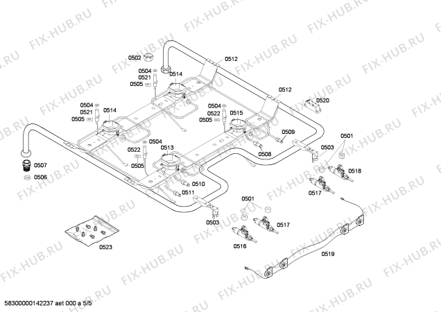 Схема №5 FRT4001DG с изображением Панель управления для духового шкафа Bosch 00672468