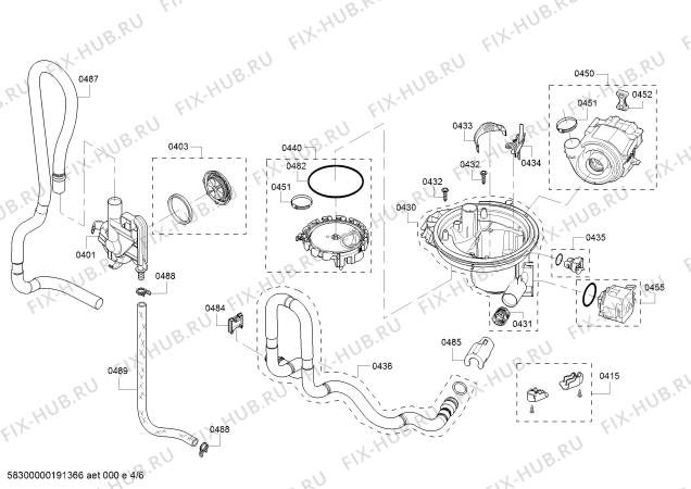 Схема №4 SHX3AR72UC SilencePlus 50dB с изображением Регулировочный узел для посудомоечной машины Bosch 11011647