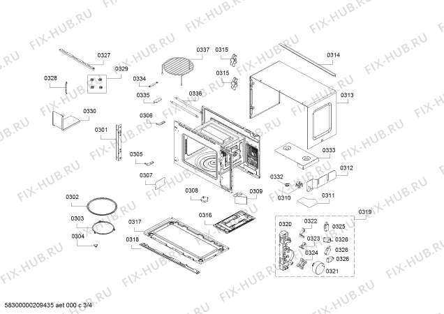 Схема №2 3CG5172A0 с изображением Комплект проводов для микроволновой печи Bosch 12021879