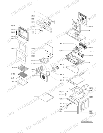 Схема №1 6AKZ143/IX с изображением Переключатель для плиты (духовки) Whirlpool 481941129841