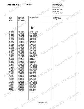 Схема №6 FA164R4 с изображением Инструкция по эксплуатации для телевизора Siemens 00530851