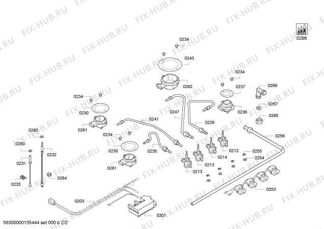 Схема №1 PPP616B81H 4G T60F BO с изображением Горелка для плиты (духовки) Bosch 00630882