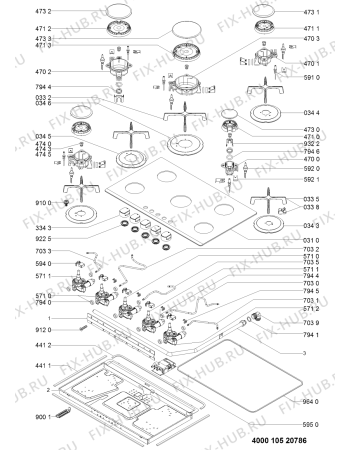 Схема №1 AKT 933/S с изображением Втулка для электропечи Whirlpool 481010487869