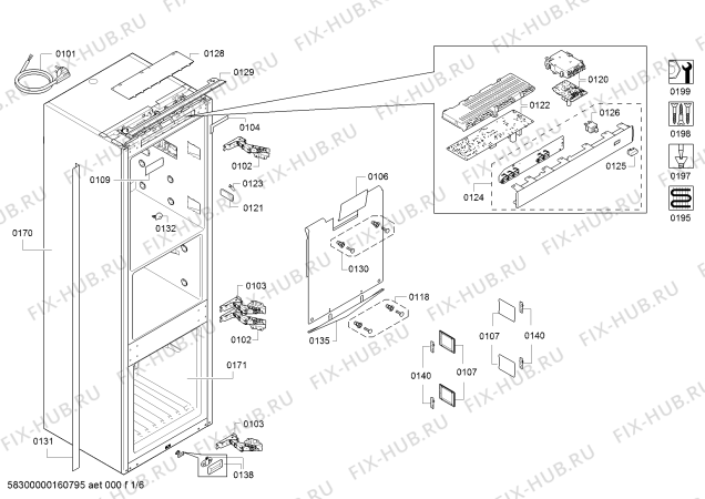 Схема №2 RB289303CN Gaggenau с изображением Модуль управления для холодильника Siemens 11021700